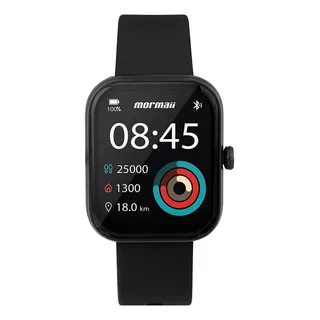 Relógio Smartwatch Mormaii Life Ultra Preto - Molifeuaa/8p Desenho Da Pulseira Liso