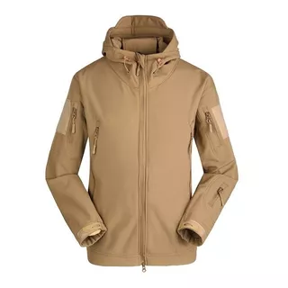 Campera Tactica Neopr Softshell Coyote Silver Kn  Impermeabl