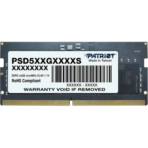 Memoria para portátil Patriot Sodimm CL40 de 16 GB, Ddr5, 4800 MHz