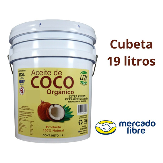 Aceite De Coco Orgánico Sin Olor Ni Sabor  19 Litros