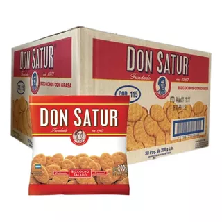 Bizcochos Galletitas Don Satur Salados 200g - Caja X 30un