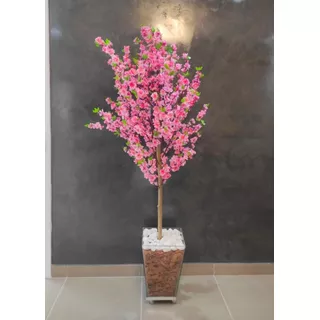 Árvore Cerejeira Sakura Rosa Artificial 140cm