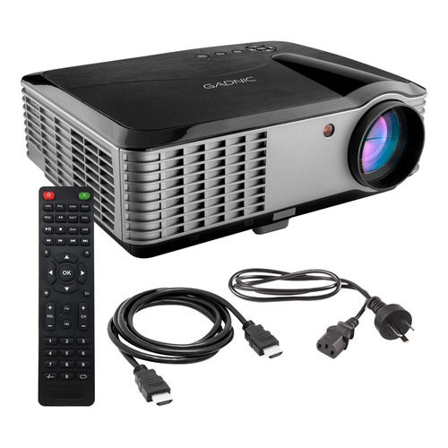Proyector Android Full Hd 6000 Lumens 1080p 2 X Usb Hdmi Color Negro/Gris