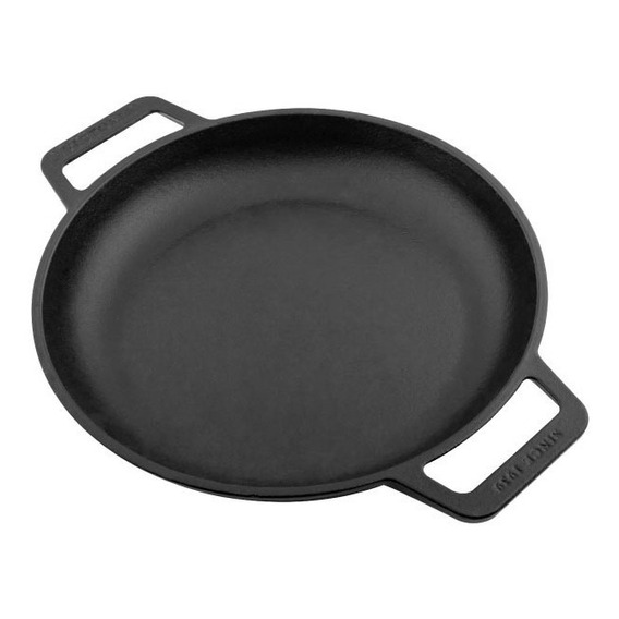 Sarten De Hierro Fundido Victoria Liso 25cm Doble Asa Kamado