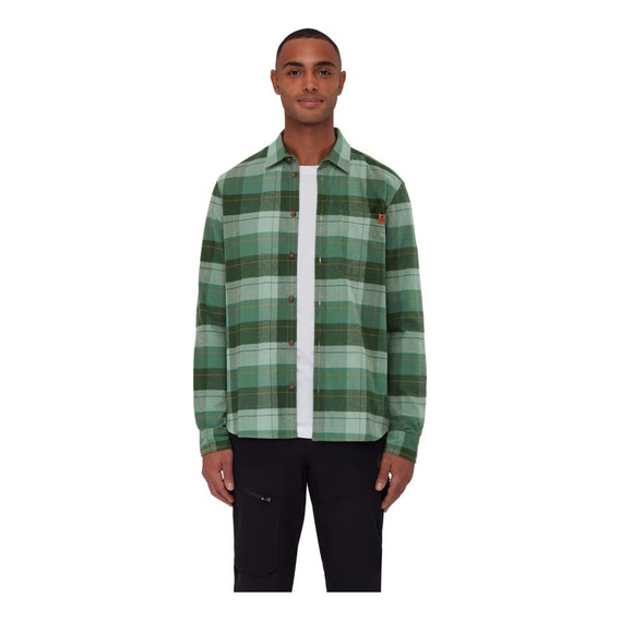 Camisa Hombre Mammut Trovat Longsleeve Verde