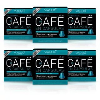 60 Cápsulas Café Viaggio Descafeinado Compatible X 10u