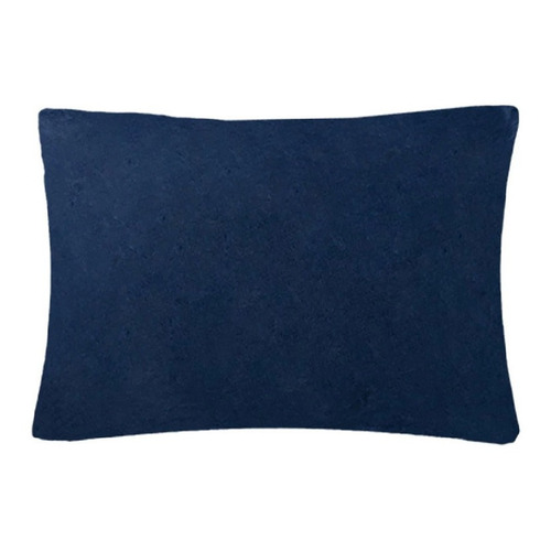 Funda Soft P/almohada Marino Microfibra Ultrasuave Tesso Color Azul Marino