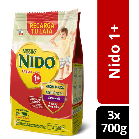 Fórmula Láctea Nido® Etapa 1+ Bolsa 700g Pack X3