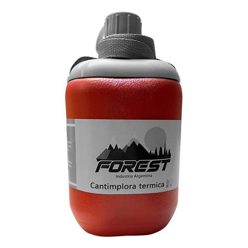 Cantimplora Termica Forest 1 L Irrompible Tira Ajustable New Color Rojo