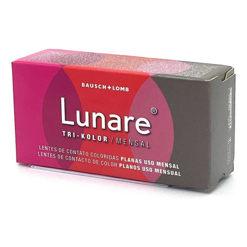 Lunare Lentes Contacto Color Trikolor Liquido 60ml Estuche Color Grey - Gris