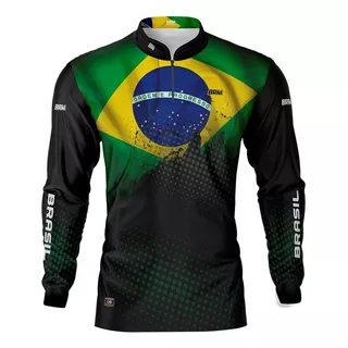 Camisa De Pesca Brk Brasil Com Uv50 +