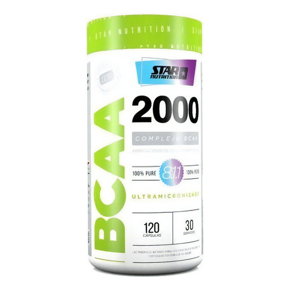 Bcaa 2000 X 120cap Star Nutrition Recuperacion Muscular