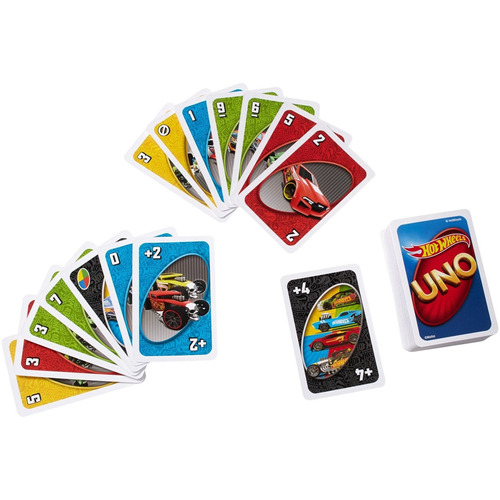 Juego De Cartas Uno Hot Wheels De 2 A 10 Jugadores