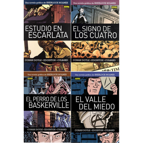 Sherlock Holmes 1 A 4, De I.n.j. Culbard, Ian Edginton., Vol. 1 A 4. Editorial Norma, Tapa Dura En Español, 2012