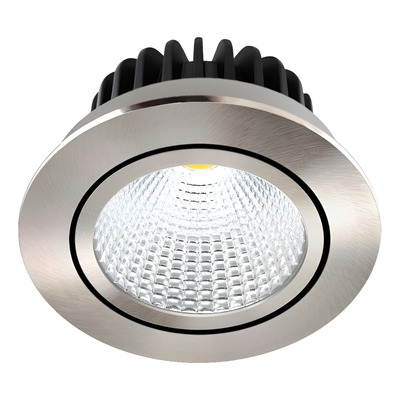 Spot Cobo Led De Embutir Acero Movil 15w Diseño Lucciola 