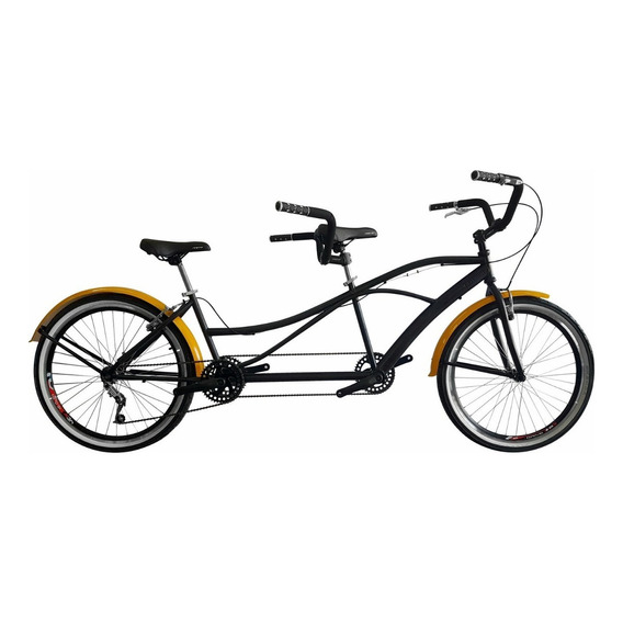 Bicicleta Doble Rin 26 Tandem Monoplato Color Negro