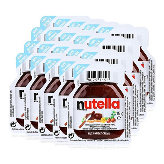 Nutella 15gr  X60 Unidades - Kg A $87 - Kg a $40845