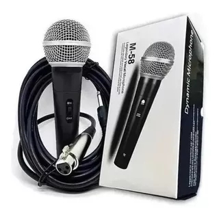 Microfone Profissional Com Cabo M-58 - Premium - Dynamic