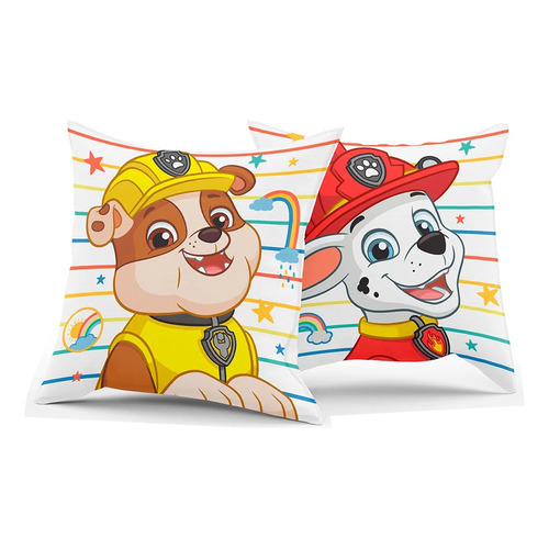 Almohadon Infantil Paw Patrol Patrulla Canina Piñata Color Blanco