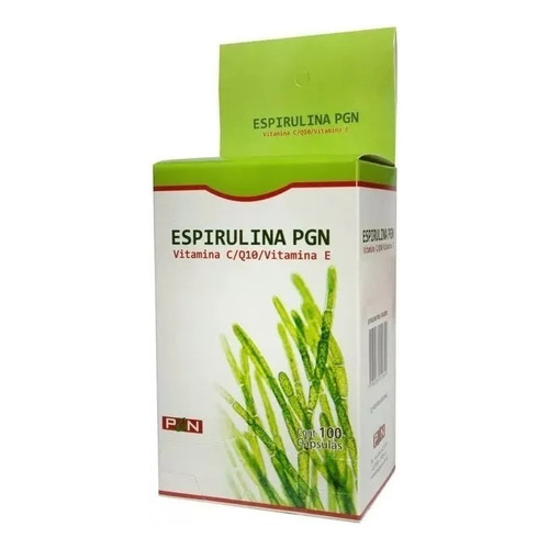 Espirulina X 100 Capsulas Antioxidante Pgn