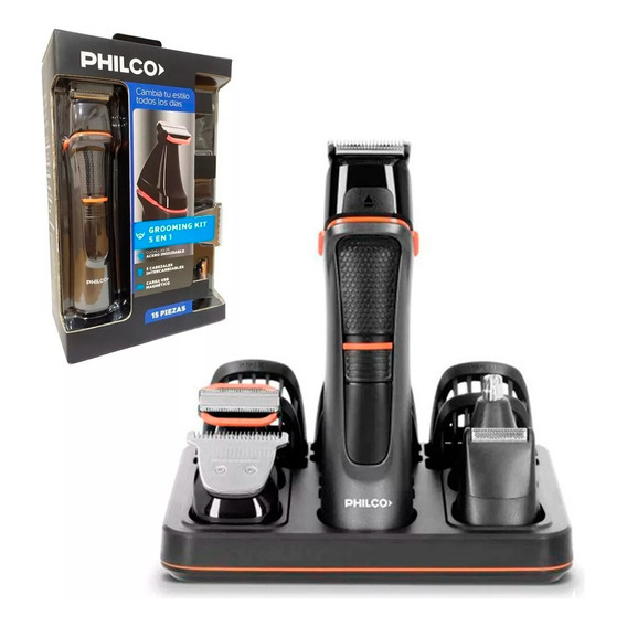 Philco Grooming Kit 5 En 1 Afeitadora Cortadora Barba Pelo