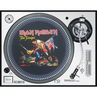 1 Par Feltros Toca Discos Iron Maiden  Lp Dj Scratch Slipmat