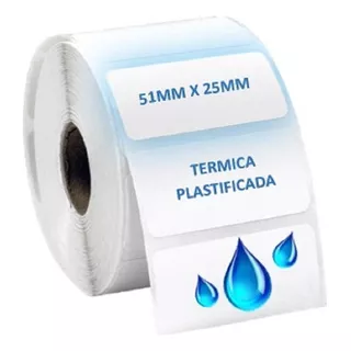 2 Mil Etiqueta Térmica Directa Plástica 51mm X 25mm / 2x1 In