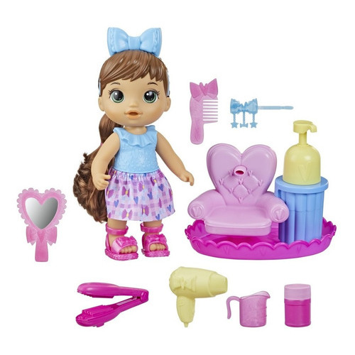 Muñeca Baby Alive Diversion Con Burbujas Castaña