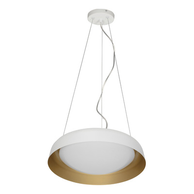 Colgante Led Bela Blanco Dorado Cct 28w 52cm Moderno Lk - Blanco/dorado