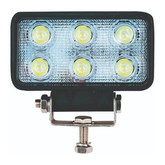 Faro Farol Caminero Rectangular 6 Led 10-30v