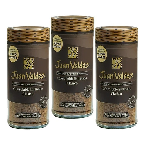 3 Café Liofilizado Juan Valdez X 190g Cl - g