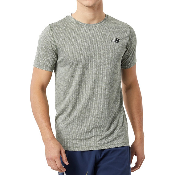 Remera New Balance Tenacity Verde  Running De Hombre