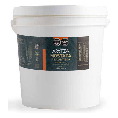 Mostaza gourmet Arytza a la antigua 4,5kg uso gastronómico