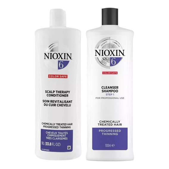 Kit Shampoo Y Acondicionador Cabello Anticaida Nioxin 6 1l