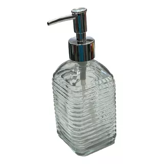 Dispenser Vidrio Jabón Líquido Shampoo Detergente 450 Ml Color Lineas