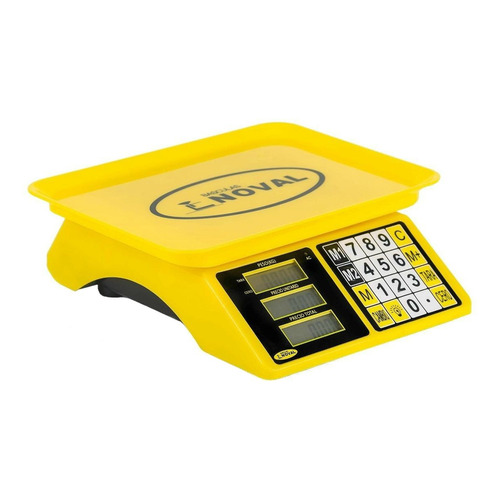 Báscula comercial digital Noval ECO 15TN 20kg 100V/240V amarillo 27 cm x 19 cm