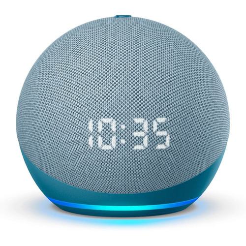 Amazon Echo Dot Echo Dot 4th Gen with clock con asistente virtual Alexa, pantalla integrada twilight blue 110V/240V