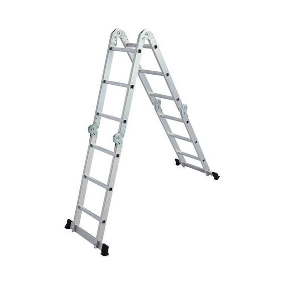 Escalera Multipropósito De Aluminio 12 Peldaños 3.6mt