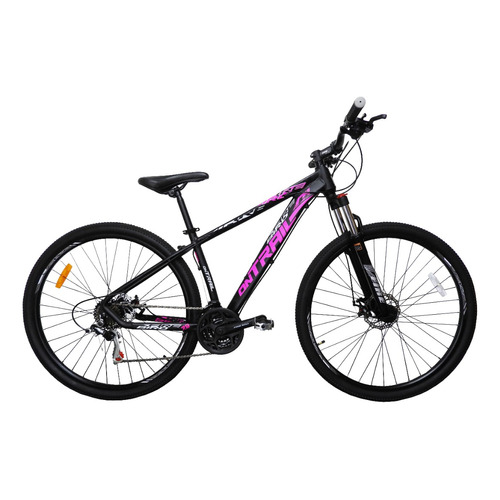 Mountain bike femenina Fire Bird On Trail R29 S 21v frenos de disco mecánico cambios Shimano Tourney color negro/fucsia  