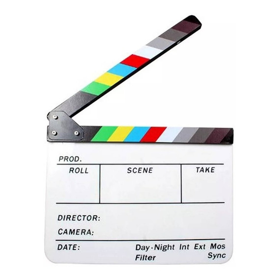 Claqueta Acrilica Magnetica Video Clapper Producciones Cine