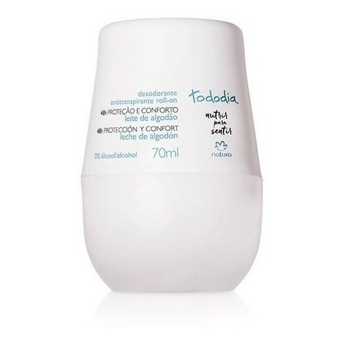 Desodorante roll on antitranspirante prebiótico Natura TODODIA  Leche de algodon 70ml