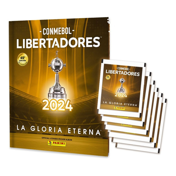 Pack Álbum Tapa Dura + 40 Sobres Copa Libertadores 2024