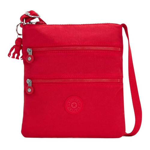 Kipling Bandolera Keiko Cherry Tonal Rojo Med (20x23x3cm) Color Red rouge Diseño de la tela Liso