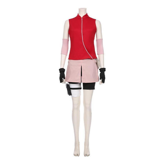 Traje Cosplay Sakura Haruno Completo- Naruto Shippuden