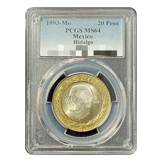 Moneda 20 Nuevos Pesos Miguel Hidalgo 1993 Pcgs Ms64