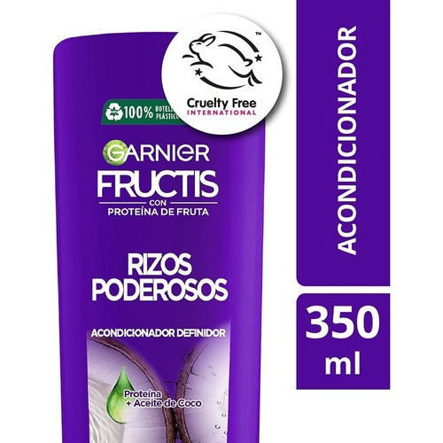 Acondicionador Garnier Fructis Rizos Poderosos 350 Ml