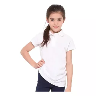 Chomba Lisa Piqué Remera Colegio Uniforme - Niña Niño 