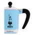 Cafetera Bialetti Rainbow 3 Tazas Color Celeste