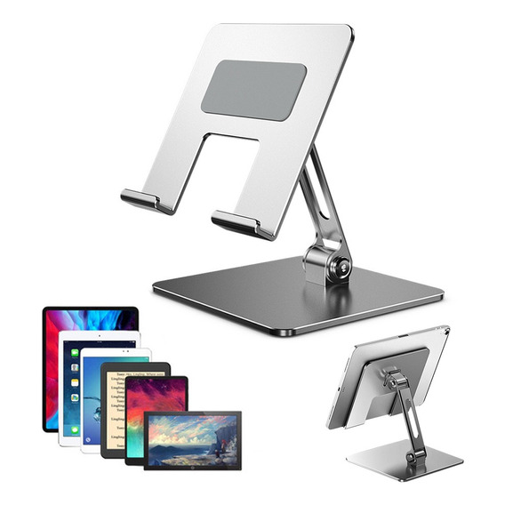 Soporte Tablet  Para iPad  Plegable De Mesa Silver