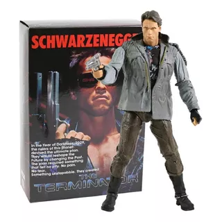 Boneco Action Figure Exterminador Do Futuro T-800 Tech Noir 